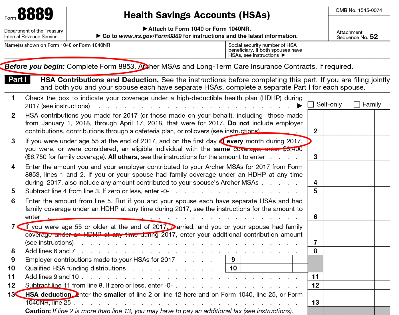 Form 8889 Instructions Information On The HSA Tax Form Form 8889 Instructions Information On The HSA Tax Form