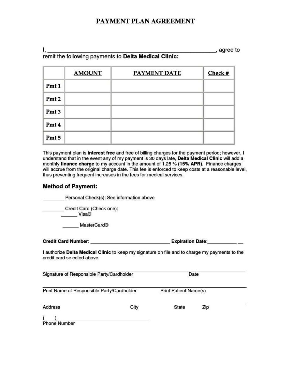 Medical Payment Plan Agreement Template SampleTemplatess Medical Payment Plan Agreement Template SampleTemplatess