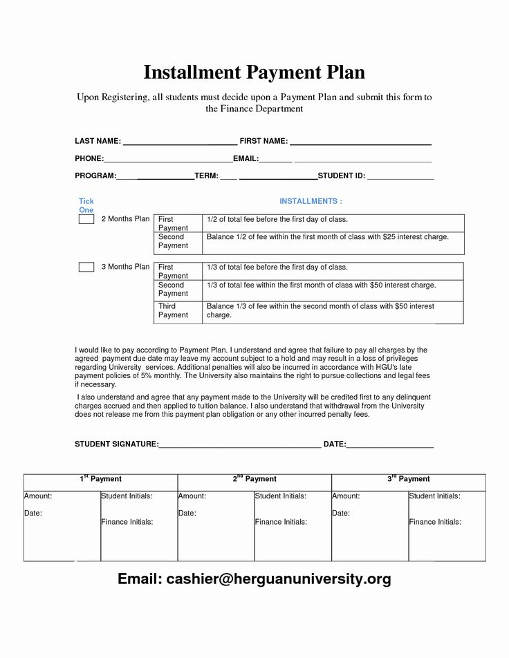 Monthly Payment Plan Template Fresh Payment Plan Template How To Plan 