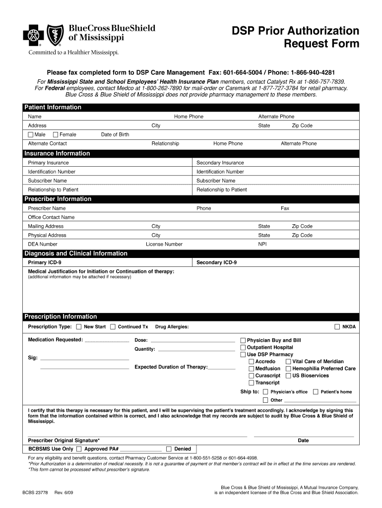 Prior Authorization Form Mississippi Medicaid Fill Online Printable