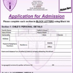 School Admission Form Free Printable Word Templates Free Printable Word