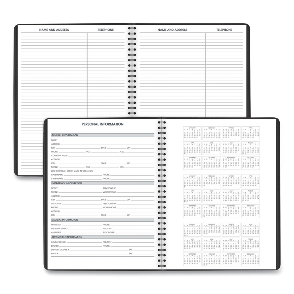 Weekly Appointment Book 11 X 8 25 Black 2022 2023 Sierra Office 