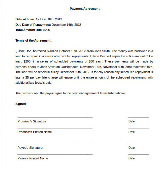 15 Payment Plan Agreement Templates In Word Google Docs Apple Pages