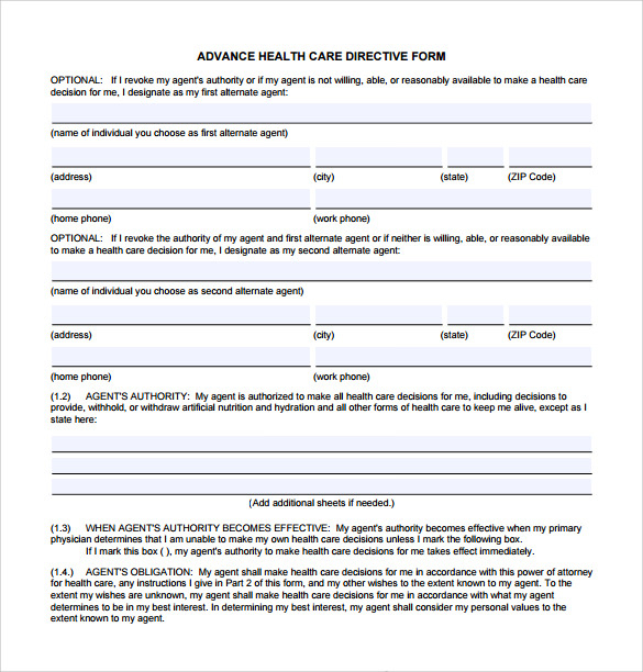 Advance Directive Form 9 Download Free Documents In PDF Advance Directive Form 9 Download Free Documents In PDF