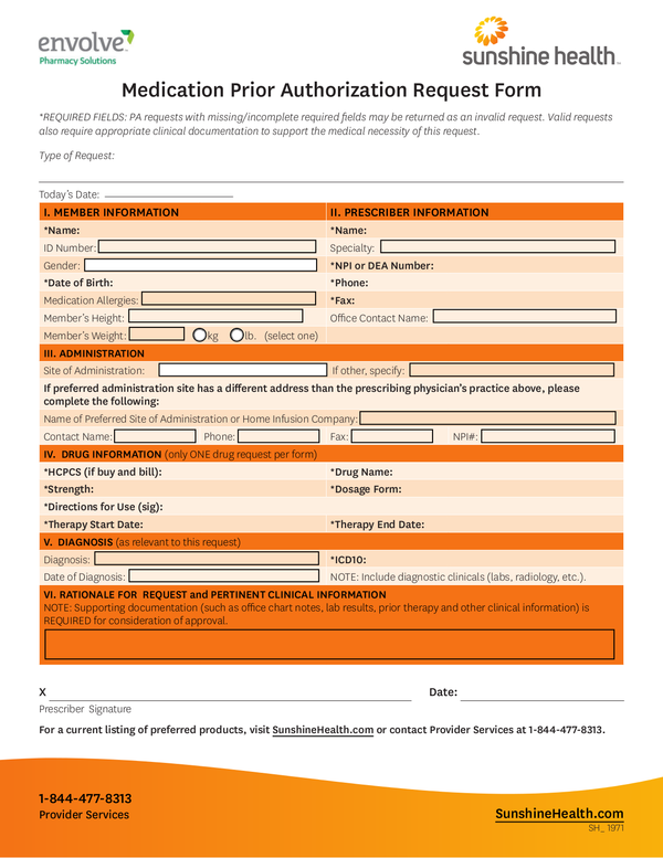 Fill Free Fillable Sunshine Health PDF Forms Fill Free Fillable Sunshine Health PDF Forms