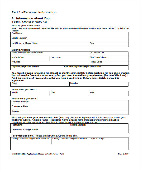 FREE 34 Printable Change Forms In PDF MS Word Excel