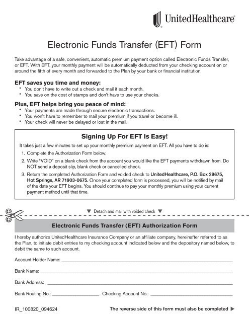 Health Alliance Plan Of Michigan Eft Form PlanForms