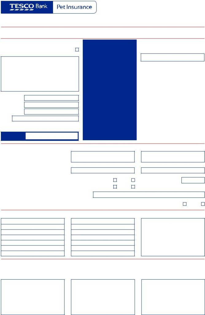 Tesco Pet Insurance Form Fill Out Printable PDF Forms Online