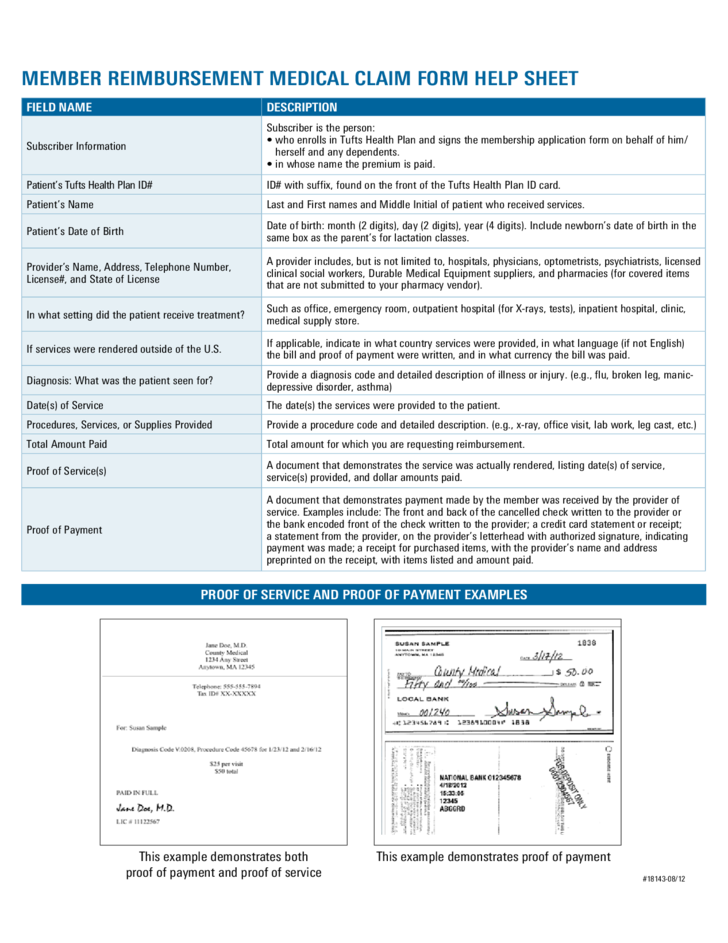 Tufts Health Plan Medical Claim Form PlanForms Tufts Health Plan Medical Claim Form PlanForms