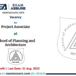 Vacancy For Project Associate At School Of Planning And Architecture