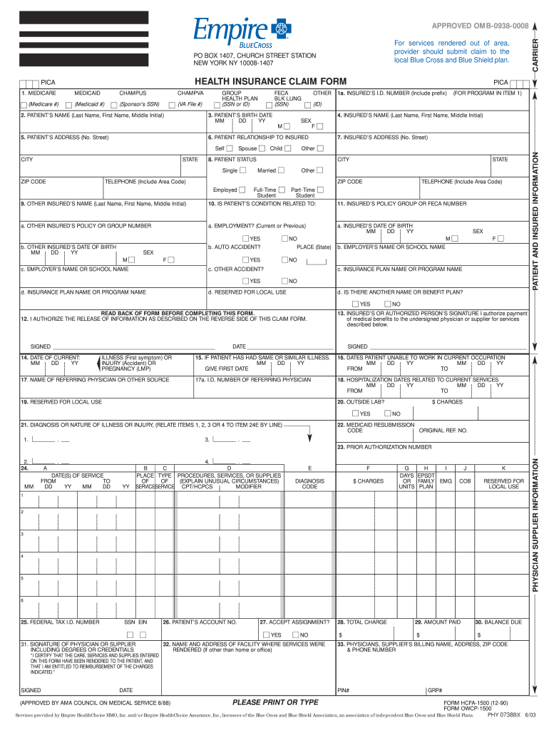 2003 2025 Form NY PHY 0738 Fill Online Printable Fillable Blank PdfFiller