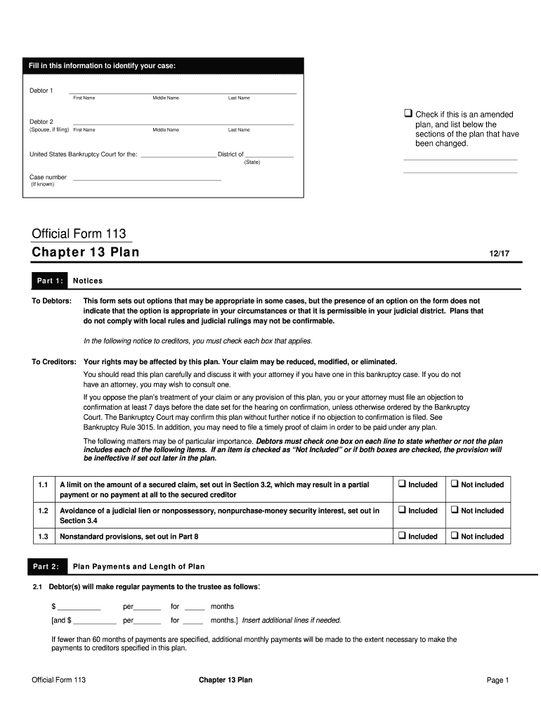 2017 2025 Official Form 113 Fill Online Printable Fillable Blank PdfFiller