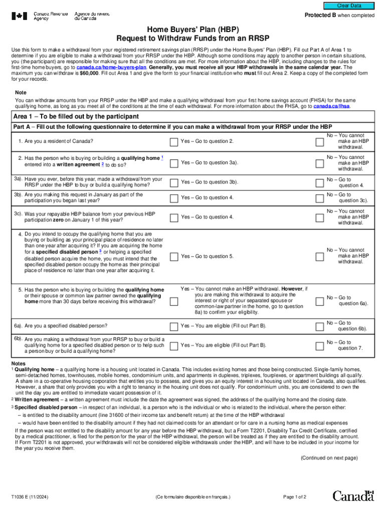 2024 Form Canada T1036 E Fill Online Printable Fillable Blank PdfFiller