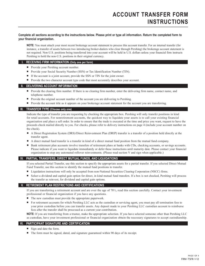 AccOUnt TransFer FOrm InstrUctiOns Lantern Investments Flip EBook Pages 1 4 AnyFlip