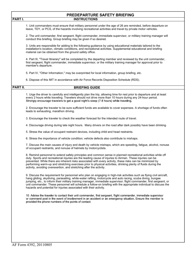 AF Form 4392 Fill Out Sign Online And Download Fillable PDF Templateroller
