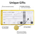 Amazon 6 Pieces Boarding Pass Scratch off Gift Ticket Golden Travel Ticket Scratch off Card With Envelopes Unique Travel Gift Card Scratch Reveal Surprise Ticket For Valentine s Day Birthday Girlfriends Office Products