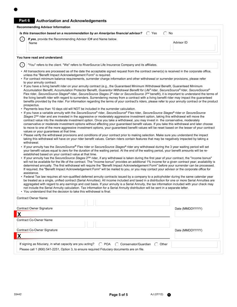 Ameriprise Form Fill Out Printable PDF Forms Online