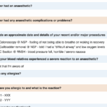 Anaesthetic Preoperative Assessment Form Ideas