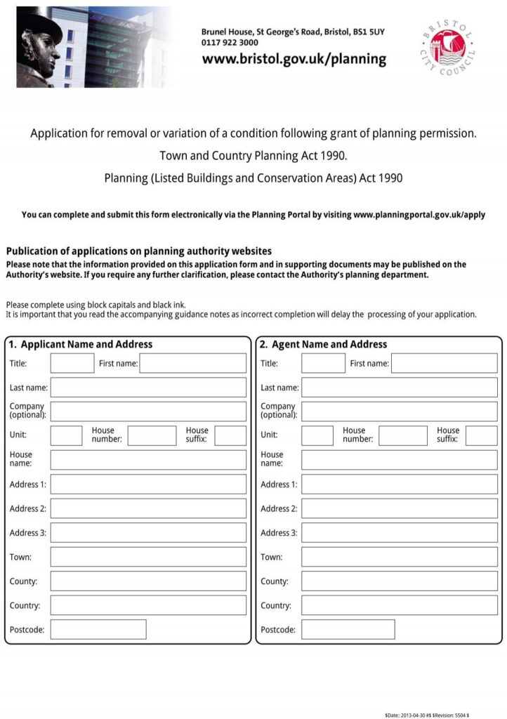 Application Form Planning Portal