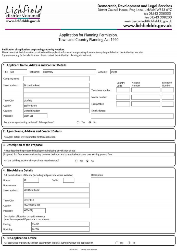 Application Forms Lichfield District Council
