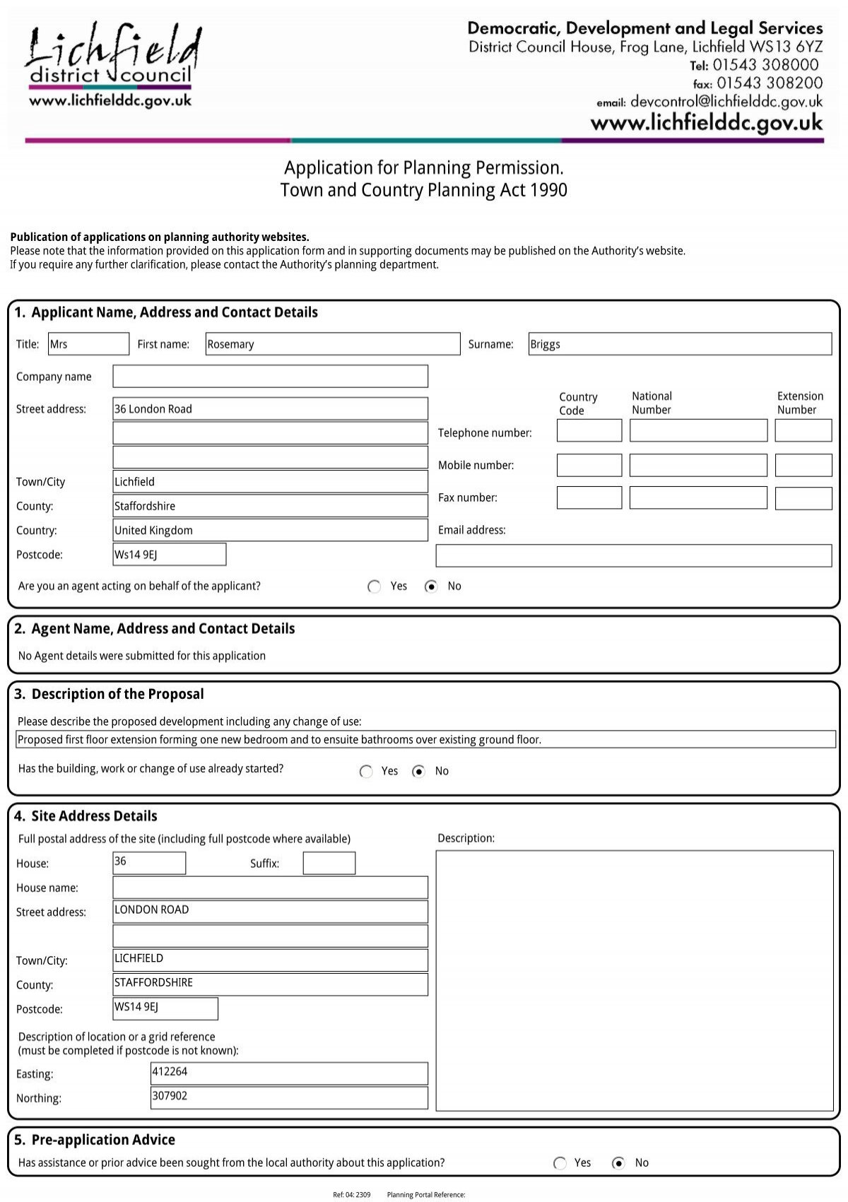 Application Forms Lichfield District Council