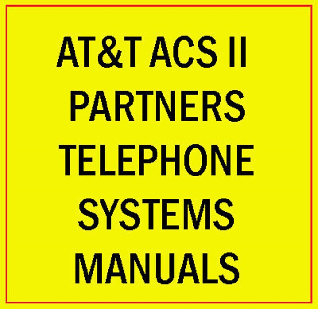 AT T ACS II Partner Phone System Manual Guide Lucent Avaya Plus Mail Endeavor CD EBay