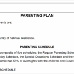 Australia Parenting Plans Making Your Agreement Template