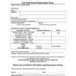 Car Park Permit Application Form Mole Valley District Council