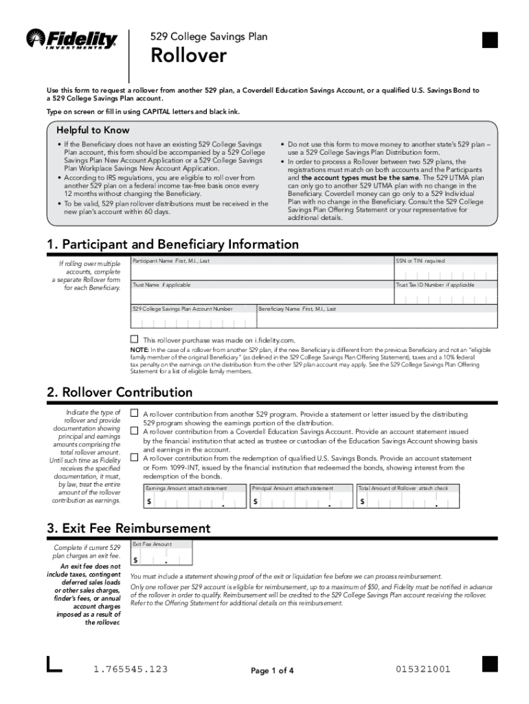 Cdn unite529jcdnfilesCollegeChoice Advisor 529 Savings Plan Incoming Rollover Form Fill Out Sign Online DocHub
