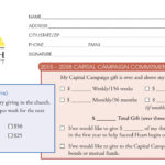 Church Capital Campaign Pledge Card Samples Church Development