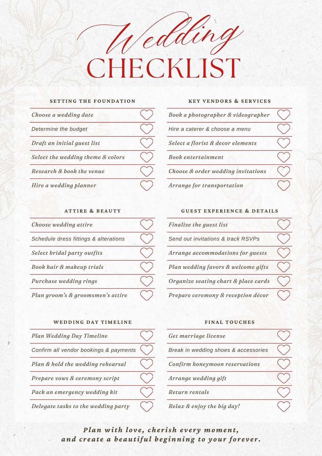 Customize 178 Wedding Checklists Templates Online Canva