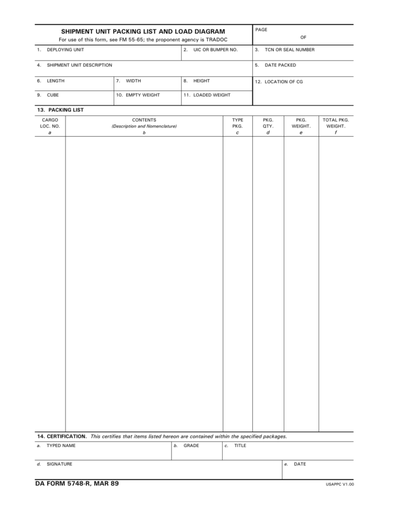 DA Form 5748 R Fill Out Sign Online And Download Printable PDF Templateroller