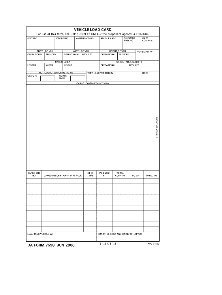 Da Form 7598 Fill Out Sign Online DocHub