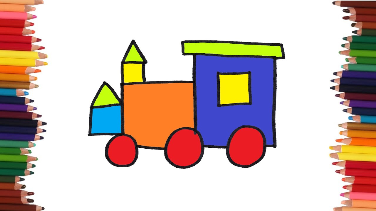 Dibuja Un Tren Con Figuras Geom tricas Dibujos Sencillos YouTube