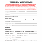 Dj Wedding Template Fill Online Printable Fillable Blank PdfFiller