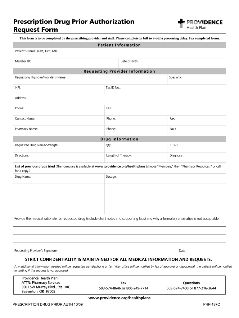 Drug Prior Authorization Fill Out Sign Online DocHub