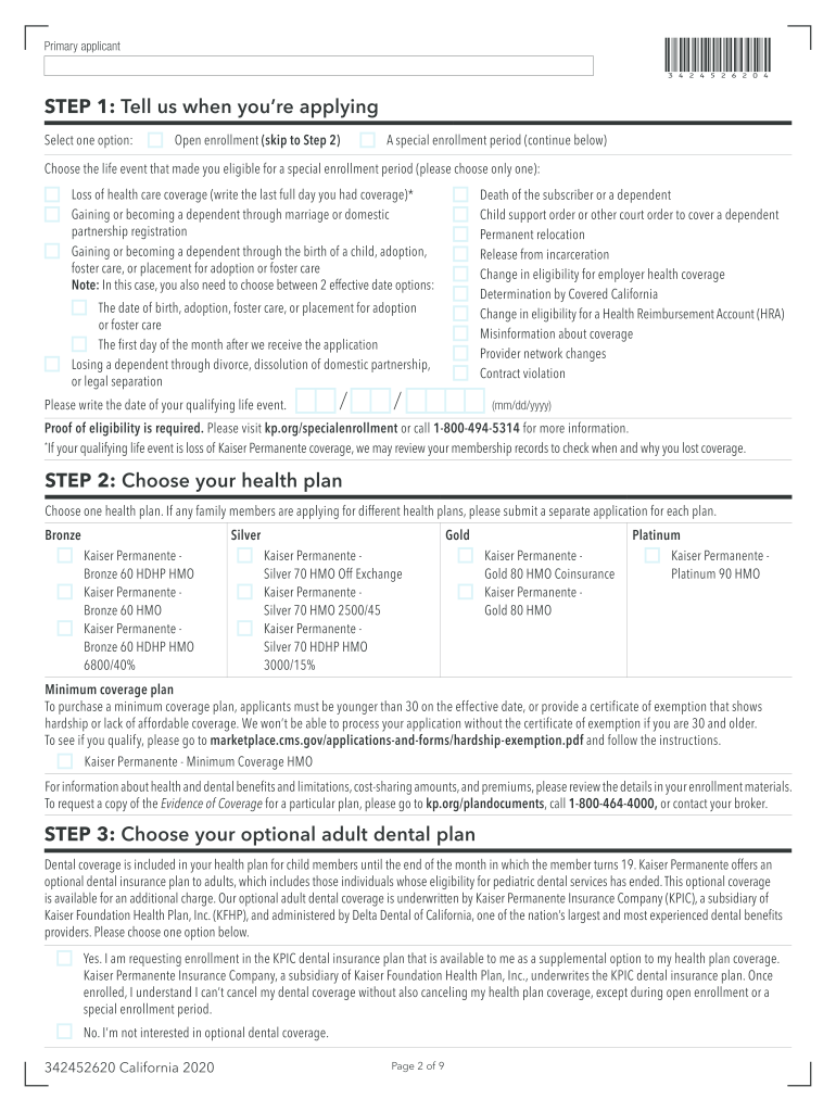 Employee Dependent Change Form Kaiser Permanente Brokers Fill Out Sign Online DocHub