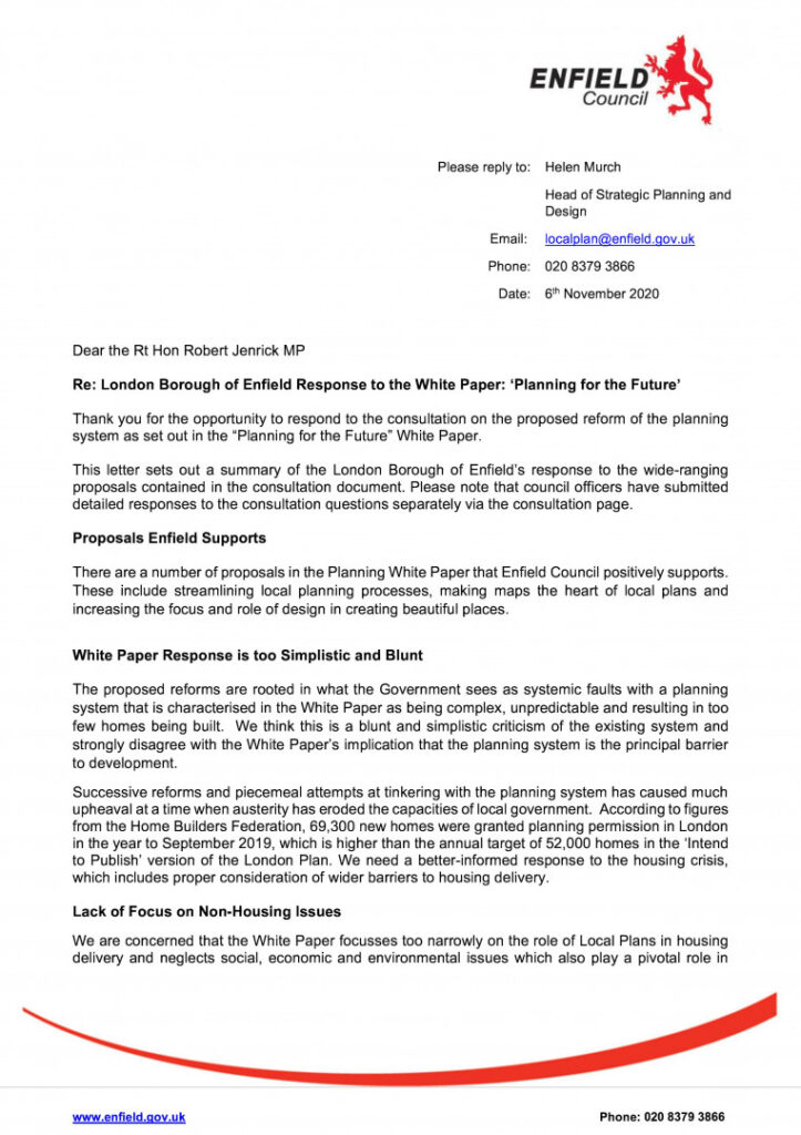 Enfield Council Warns That The Government s Proposals For National Planning Changes Could Be Disastrous For Local Democracy And Would Prevent Residents Having A Say Over Development Parikiaki Cyprus And Cypriot News