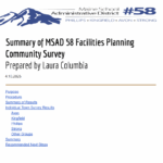 Facilities Planning Community Survey Summary Report MSAD 58