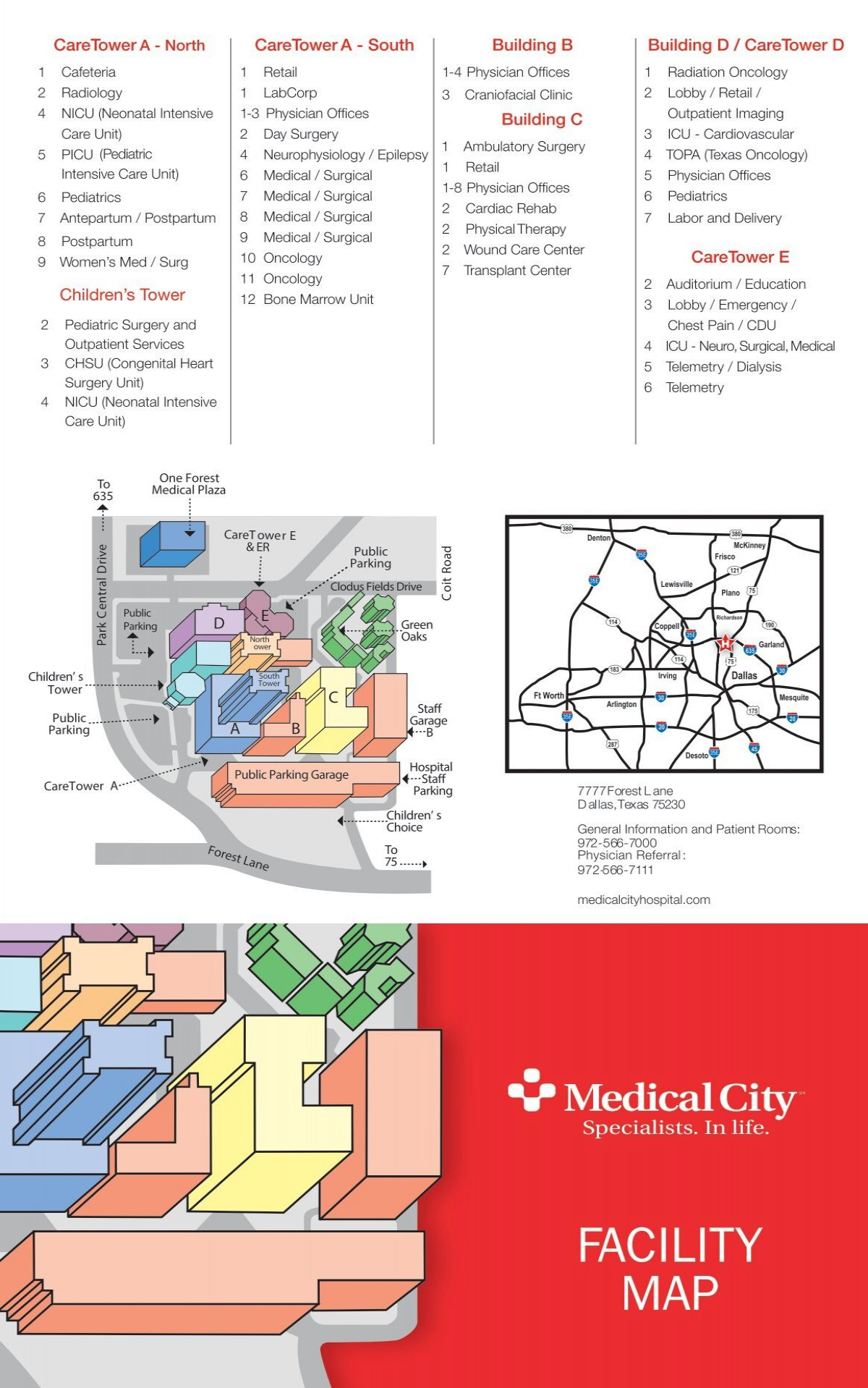 FACILITY MAP Medical City Dallas Hospital