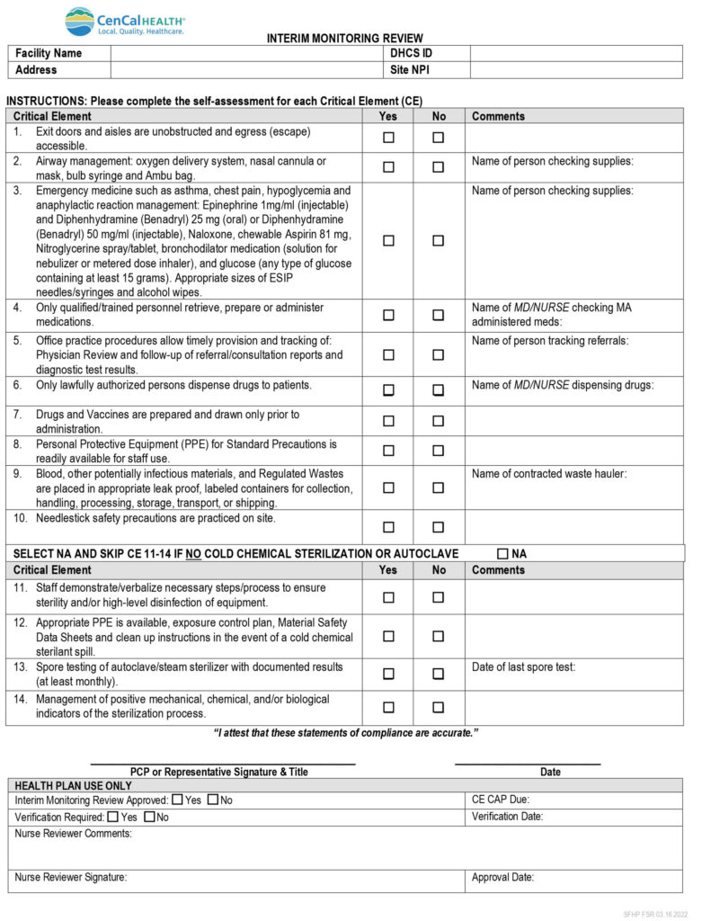 Facility Site Review CenCal Health Medi Cal Assistance Affordable Health Insurance For Santa Barbara San Luis Obispo Counties CenCal Health Insurance Santa Barbara And San Luis Obispo Counties
