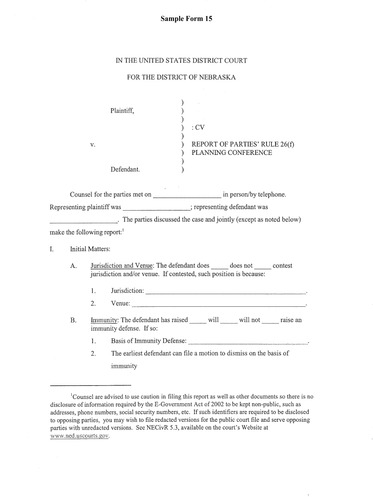 Federal Rule 26 Initial Disclosures Sample Fill Out Sign Online DocHub