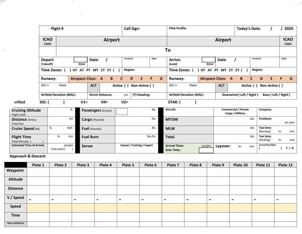 Flight Plan Log Templates Free For All Live Infinite Flight Community