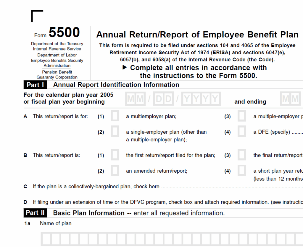 Form 5500 Preparation Services ERISA 5500Tax Group