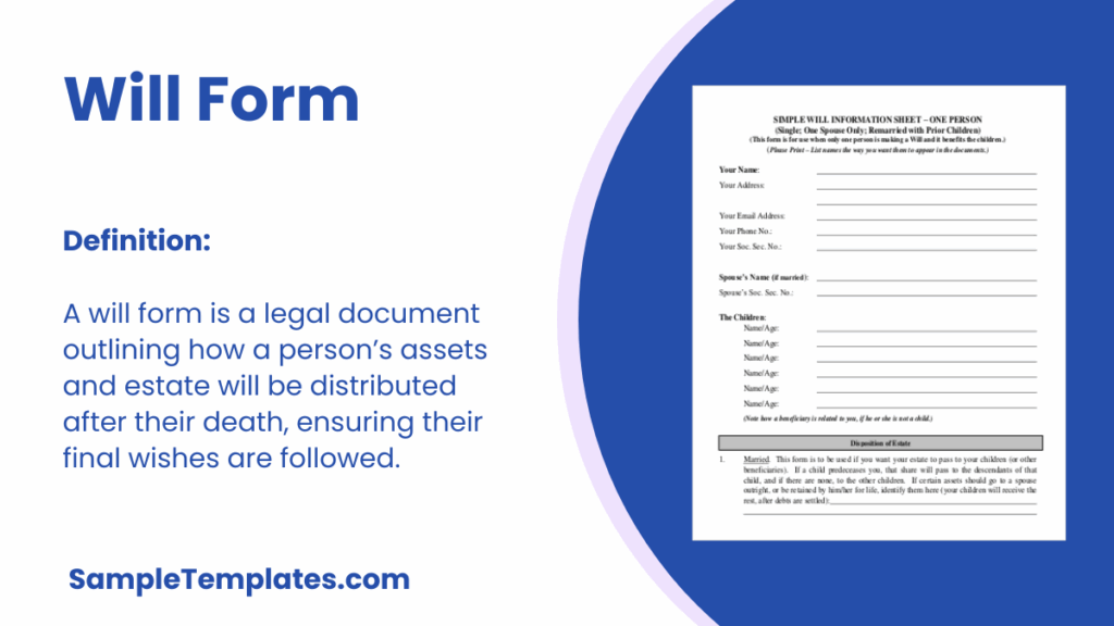 FREE 15 Simple Will Forms In Word PDF