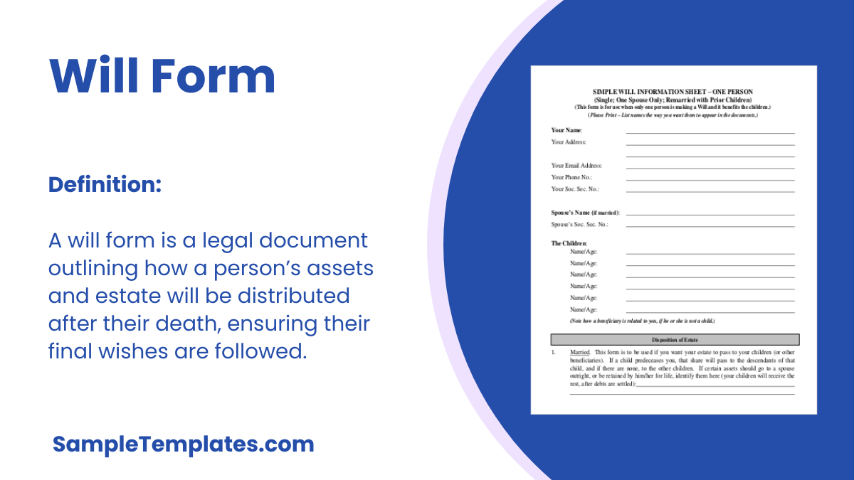 FREE 15 Simple Will Forms In Word PDF FREE 15 Simple Will Forms In Word PDF