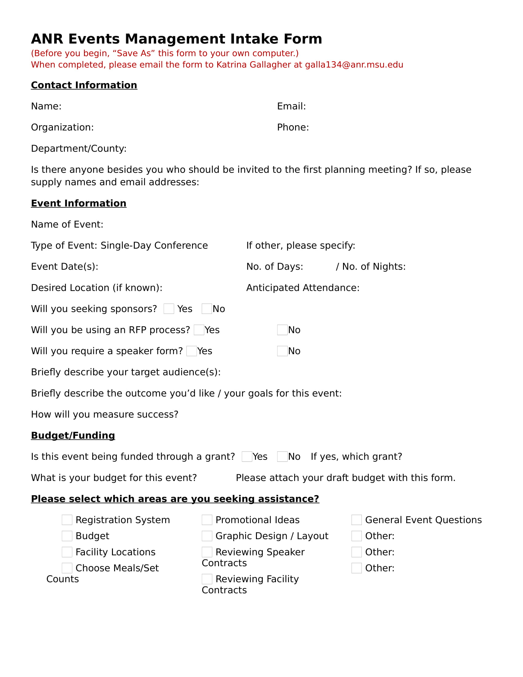 FREE 4 Event Planning Intake Forms In PDF MS Word FREE 4 Event Planning Intake Forms In PDF MS Word