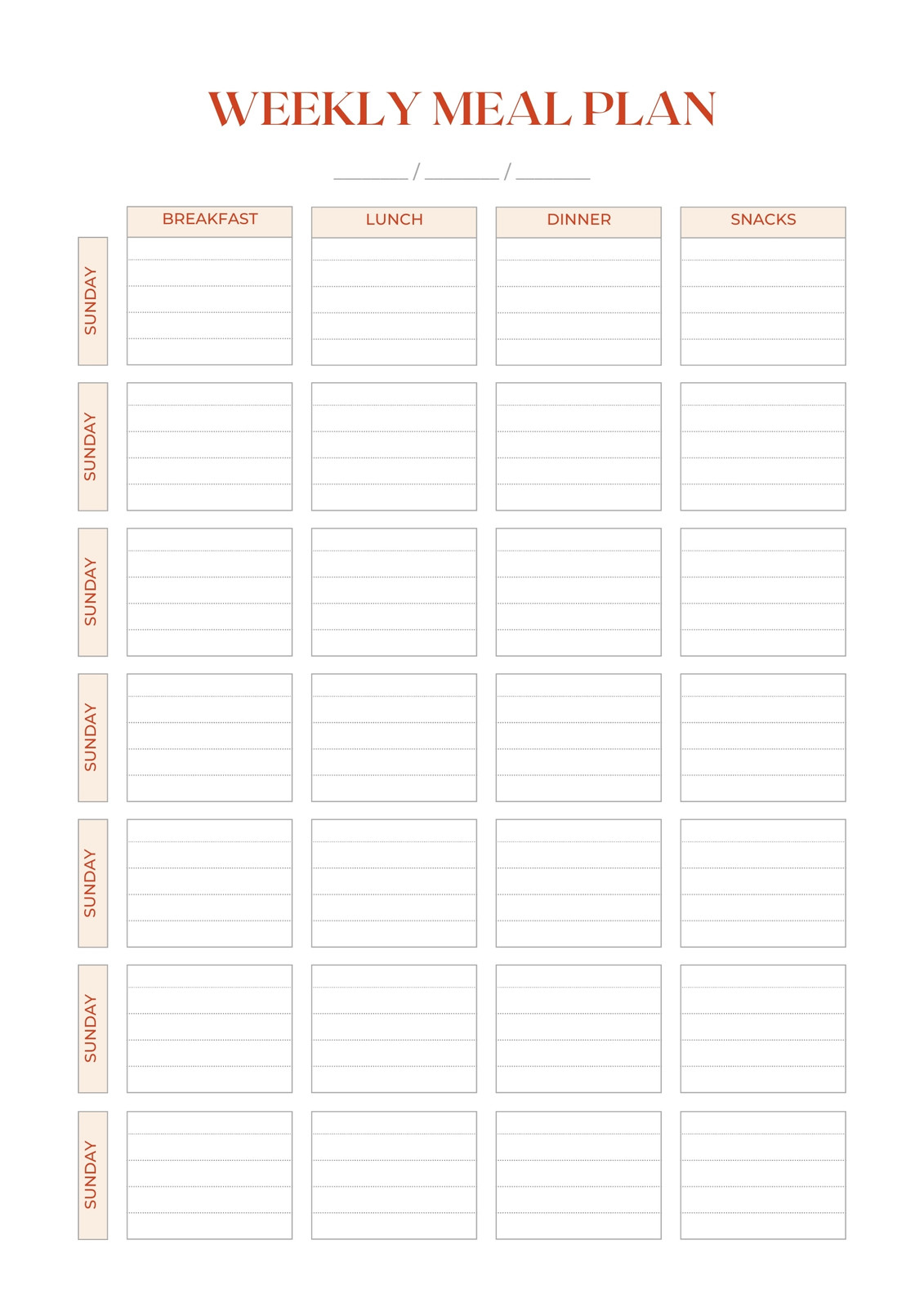 Free Customizable Meal Planner Menu Templates Canva