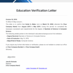 Free Education Verification Letter Template To Edit Online