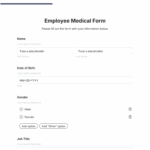 Free Employee Medical Form Template To Edit Online